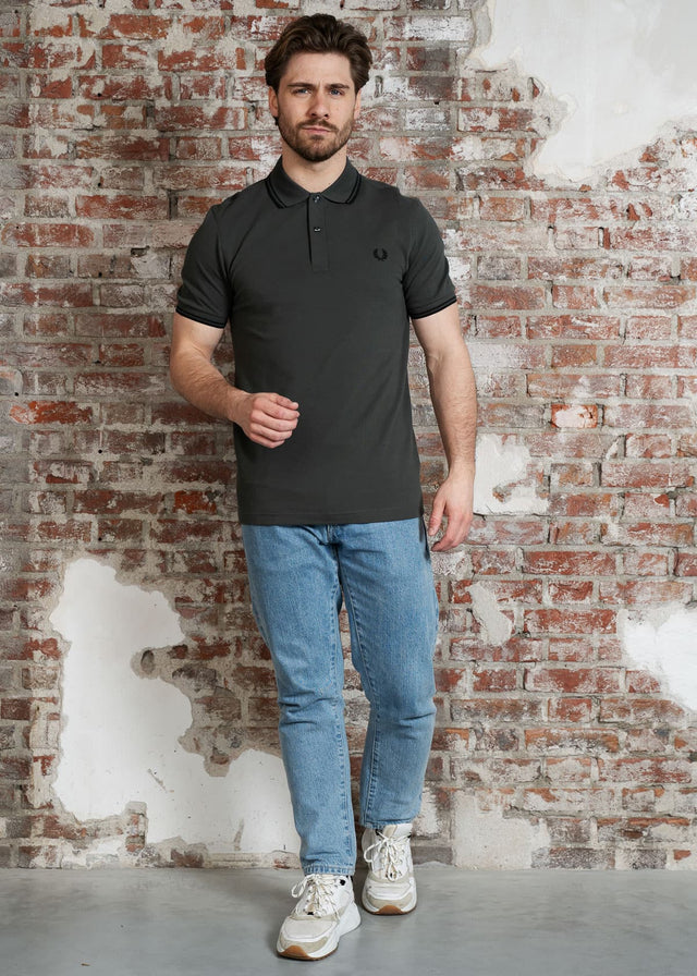 Fred Perry Polo's Twin tipped fred perry polo shirt- field green black