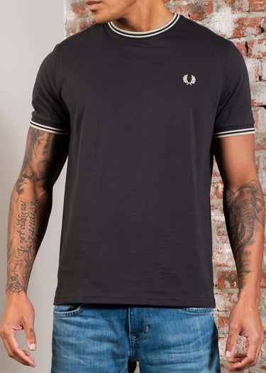 Fred Perry T-shirts Twin tipped t-shirt - Anchor Grey Oatmeal