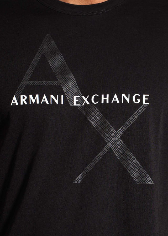 Armani Exchange T-shirts Diagonal logo t-shirt - black