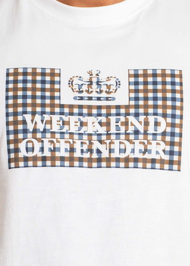 Weekend Offender T-shirts Shevchenko - white mid house check