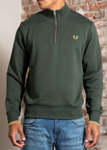 Fred Perry Truien Half zip sweat-shirt - court green