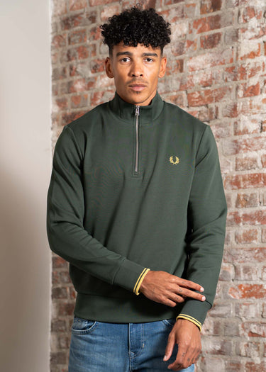 Fred Perry Truien Half zip sweat-shirt - court green