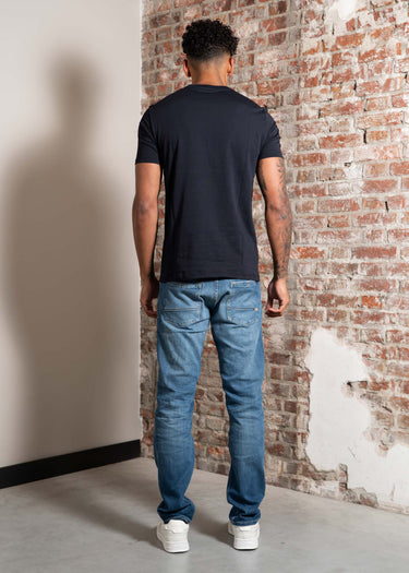 Armani Exchange T-shirts Slim fit jersey t-shirt with logo - navy