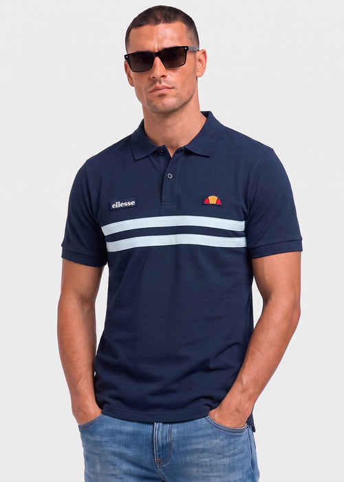 Muccia polo - navy light blue