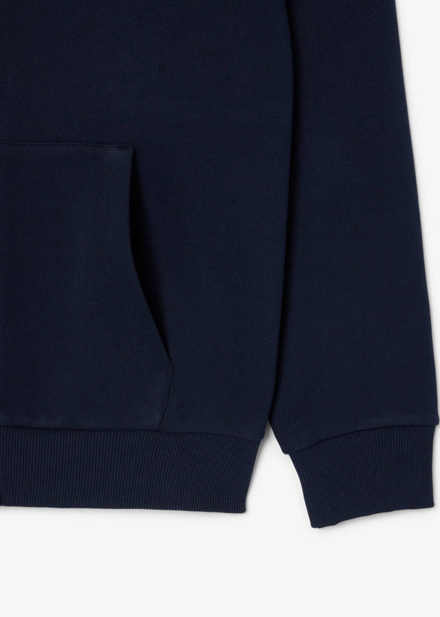 Lacoste Vesten Fleece zipped front hoodie - navy blue