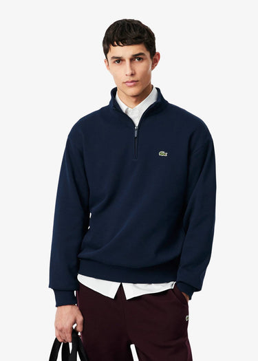 Lacoste Truien Quarter zip fleece sweatshirt - navy blue