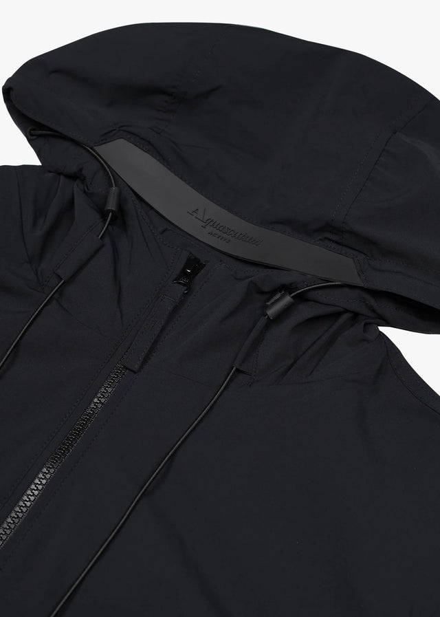 Aquascutum Jassen Hooded stretch windbreaker jacket - black