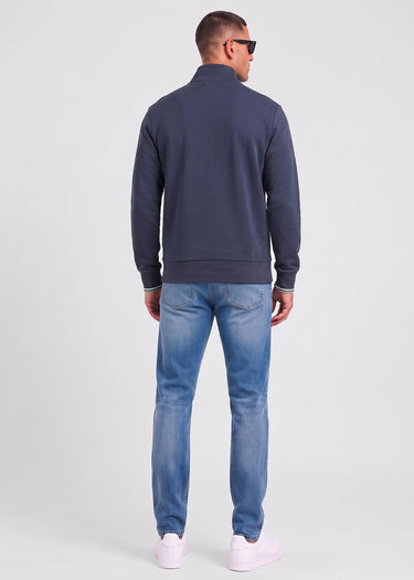 Fred Perry Truien Half zip sweatshirt - dark airforce ecru seagrass