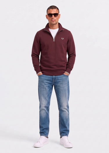 Fred Perry Truien Half zip sweatshirt - oxblood ecru
