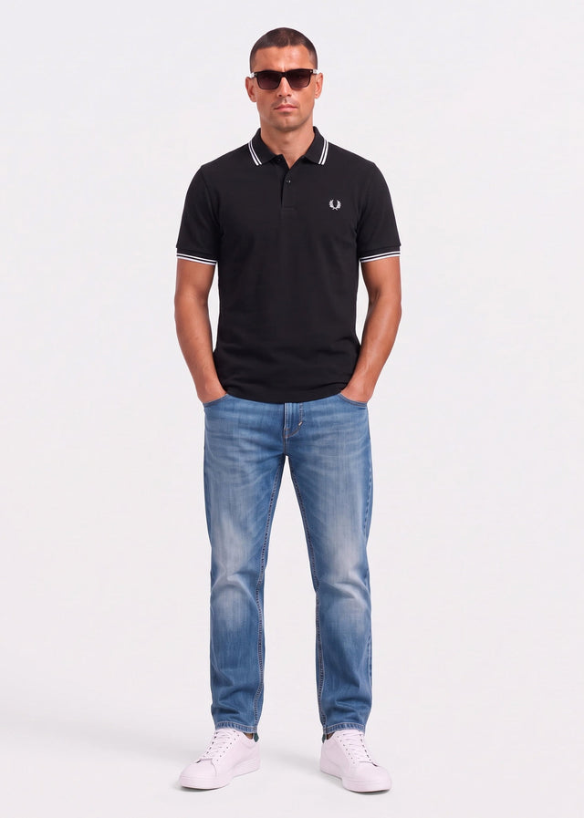 Fred Perry Polo's Twin tipped polo - black