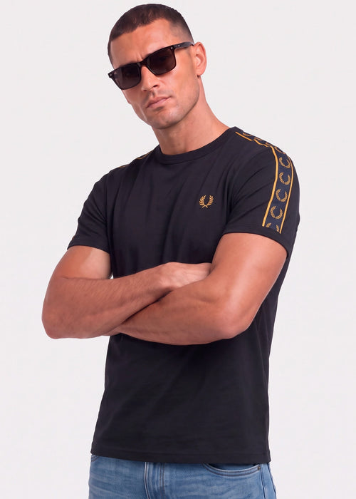 Contrast tape ringer t-shirt - navy