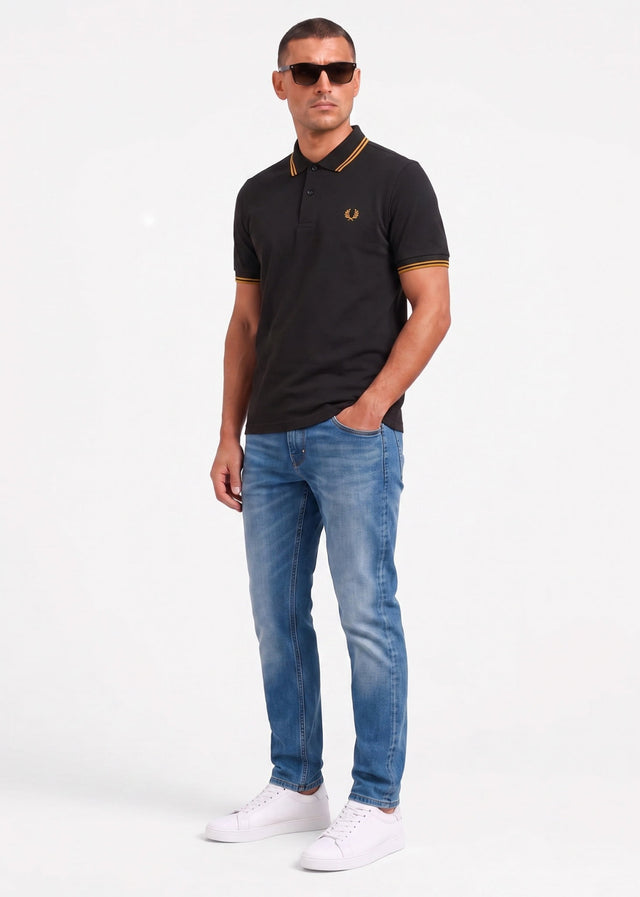 Fred Perry Polo's Twin tipped polo - anchor grey golden