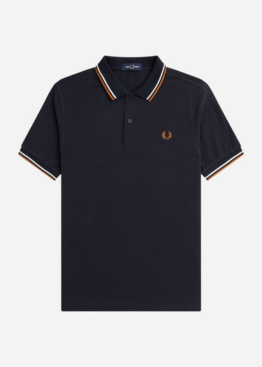 Fred Perry Polo's  Twin tipped fred perry shirt - navy ecru ntflak 