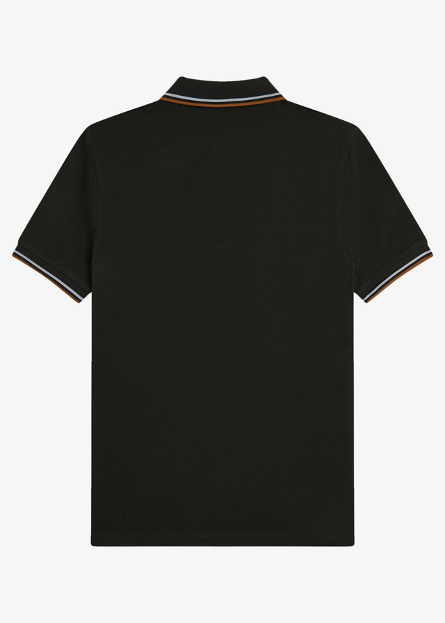 Fred Perry Polo's Twin tipped polo - night green dusky blue dark caramel