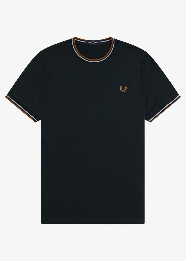 Fred Perry T-shirts Twin tipped t-shirt - night green dusky blue dark caramel
