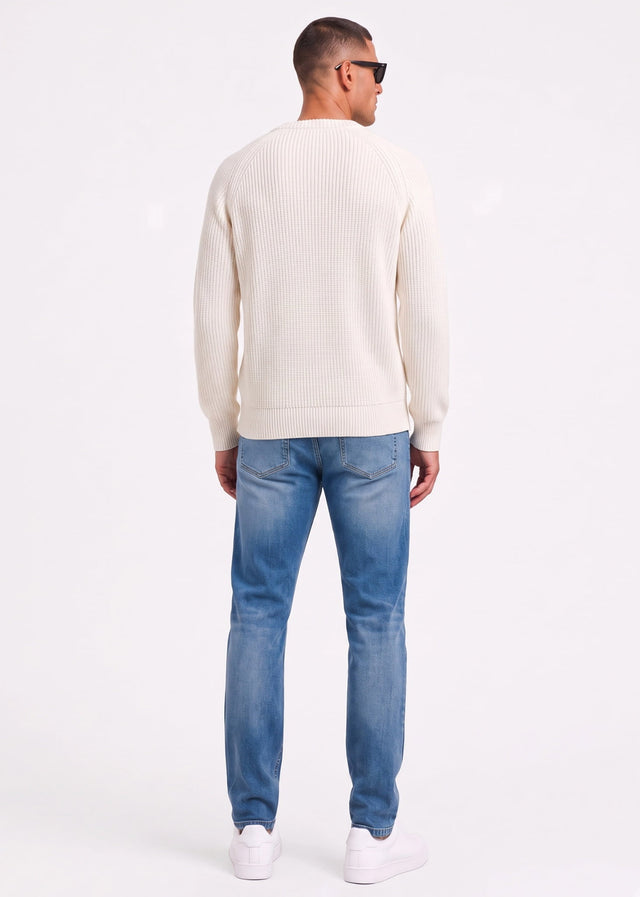Henri Lloyd Truien Golant ribbed crew - ecru