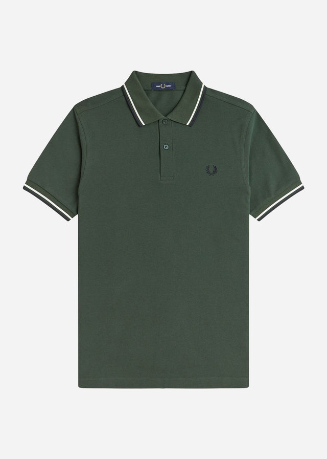 Fred Perry Polo's Twin tipped fred perry shirt - crtgrn snwt nvy