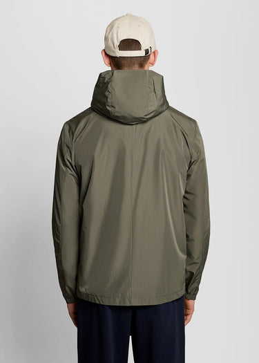 Lyle & Scott Jassen Lightweight hooded zip through jacket - khaki ash