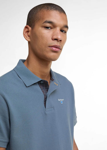Barbour Polo's Tartan pique polo shirt - bluestone