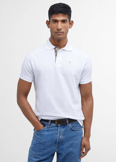 Barbour Polo's Barbour tartan pique polo shirt - white dress