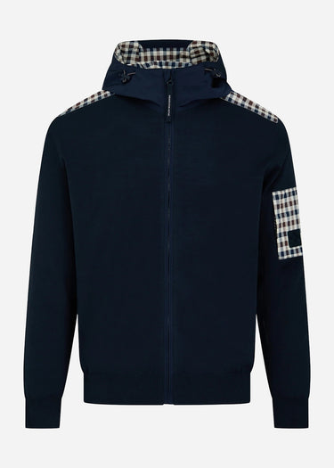 Aquascutum Hoodies Lamina pocket fz hoodie - navy