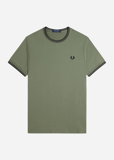 Fred Perry T-shirts Twin tipped t-shirt - laurel wreath green black