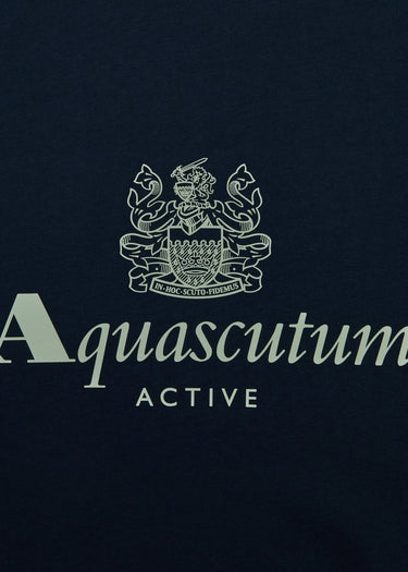 Aquascutum T-shirts Big logo t-shirt - navy