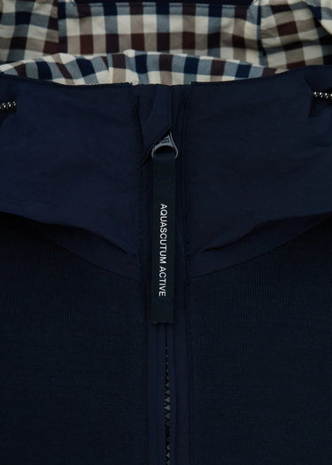 Aquascutum Hoodies Lamina pocket fz hoodie - navy
