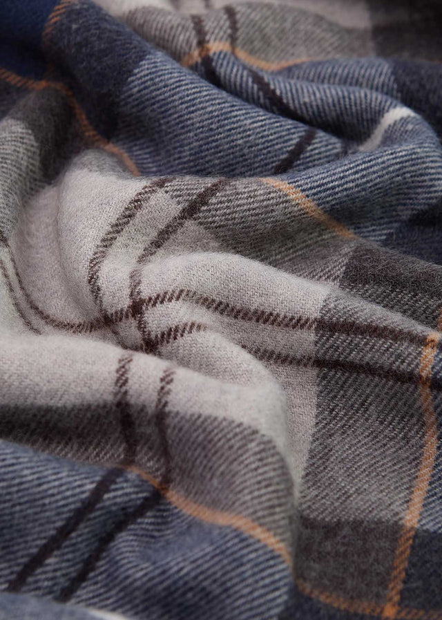 Barbour Sjaals Galingale tartan scarf - grey midnight tartan