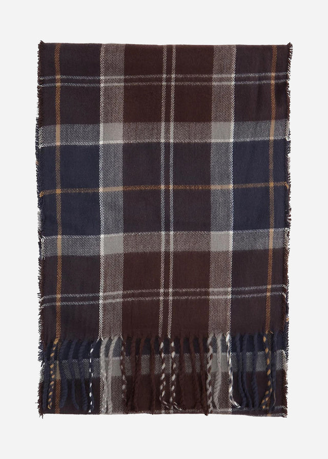 Barbour Sjaals Swinton beanie and Galingale scarf gift set - midnight oak
