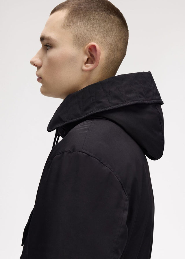 Fred Perry Jassen Patch pocket puffer jacket - black