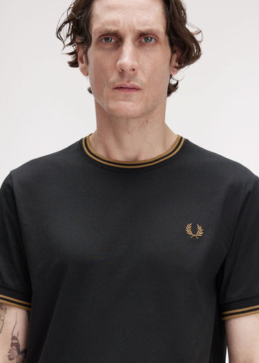 Fred Perry T-shirts Twin tipped t-shirt - black shaded stone