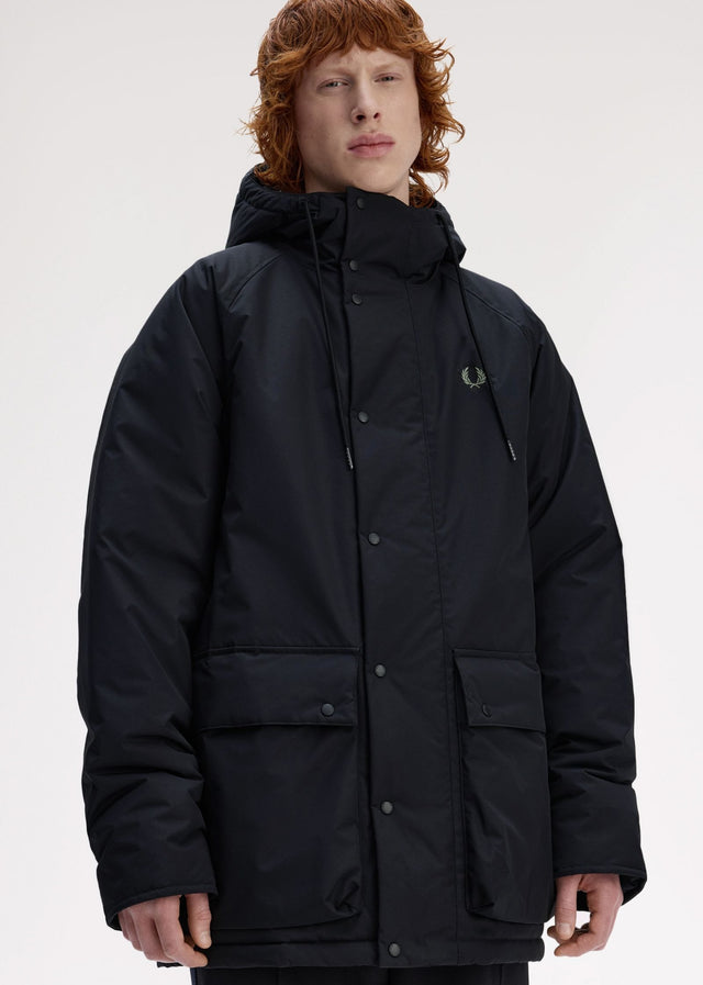 Fred Perry Jassen Padded zip through jacket - black