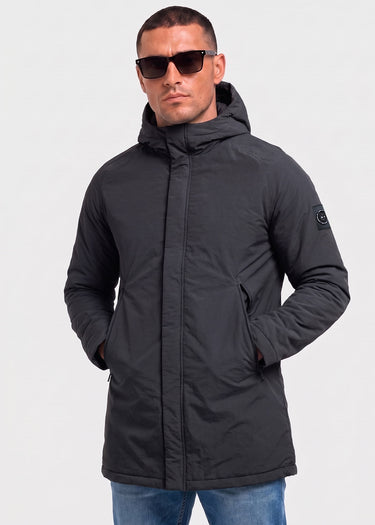 Marshall Artist Jassen Kingston hooded trench jacket - black