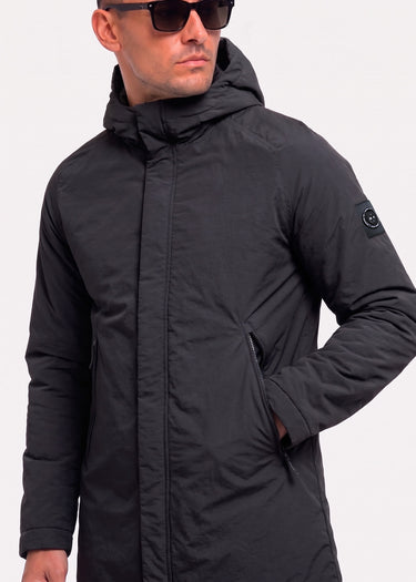 Marshall Artist Jassen Kingston hooded trench jacket - black