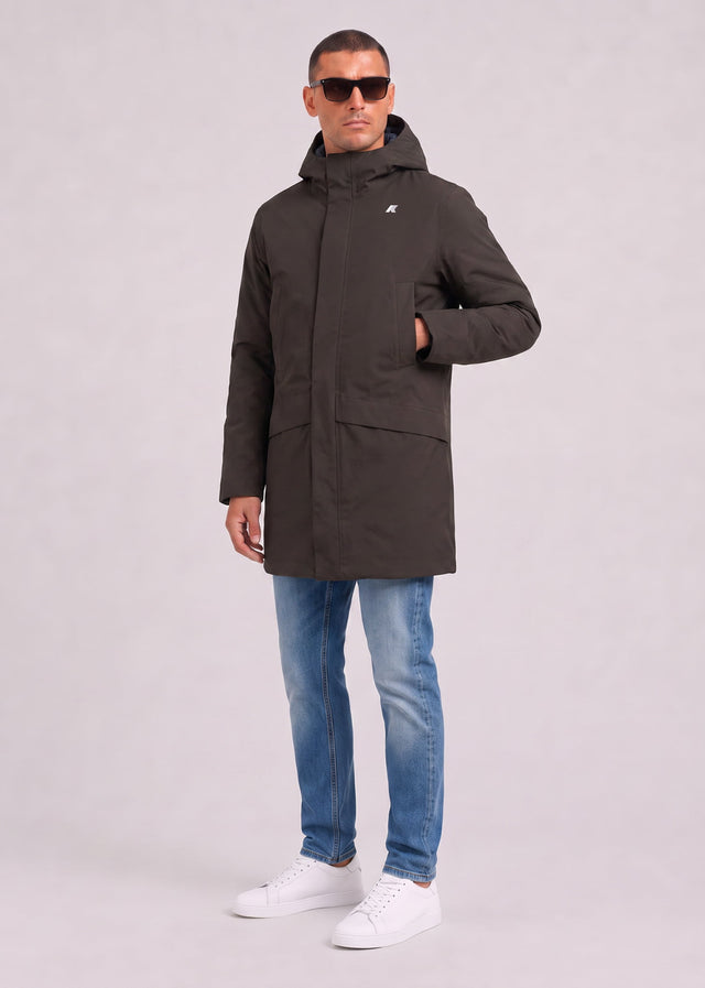 K-Way Jassen Jarno twill marmotta - black olive blue airforce