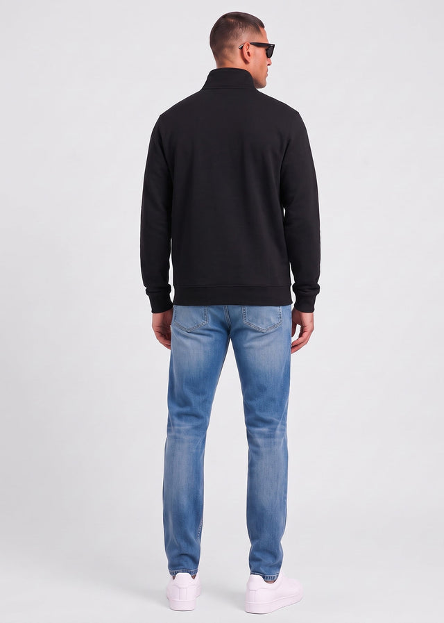 Lacoste Truien Quarter zip fleece sweatshirt - black