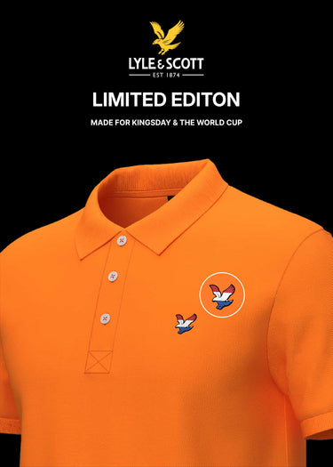 Lyle & Scott Polo's Limited Edition - Netherlands Flag eagle polo shirt - Bright Orange