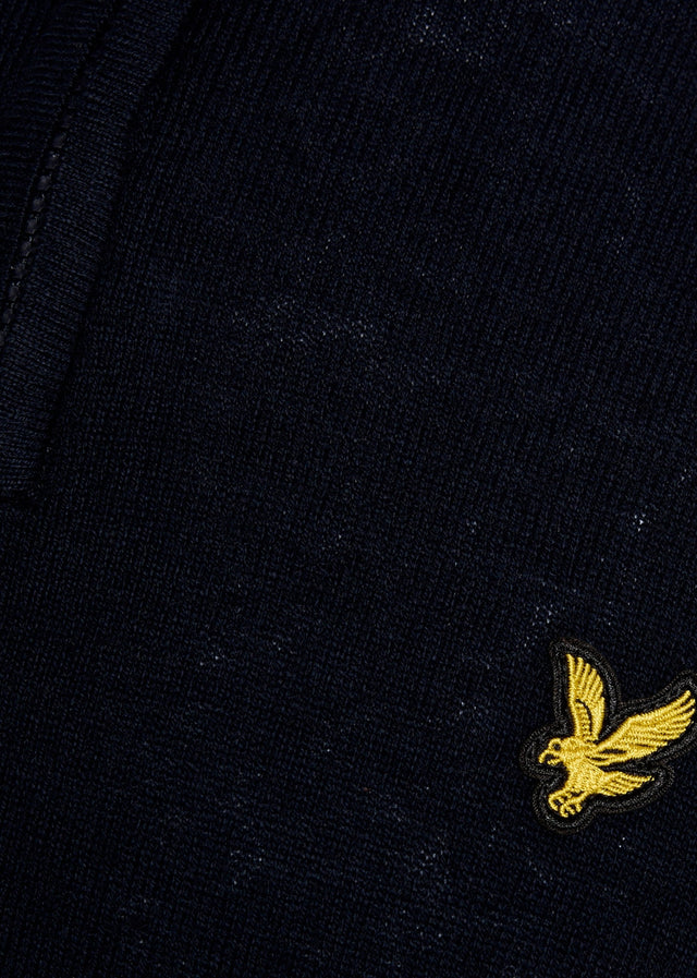 Lyle & Scott Truien Cotton merino quarter zip jumper - dark navy