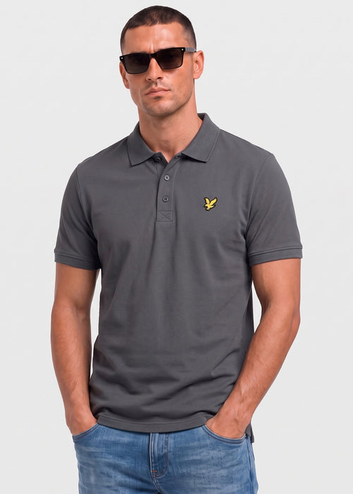 Plain polo shirt - charcoal