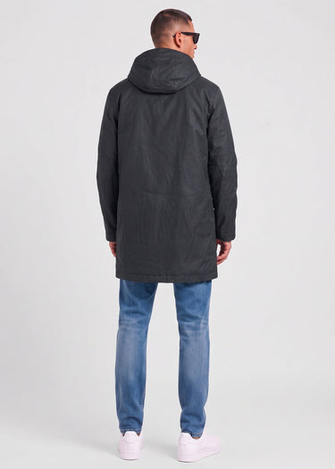 Lyle & Scott Jassen Waxed guard parka - jet black
