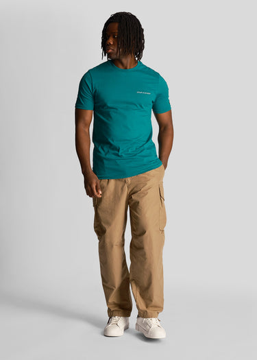 Lyle & Scott T-shirts  Embroidered t-shirt - court green 