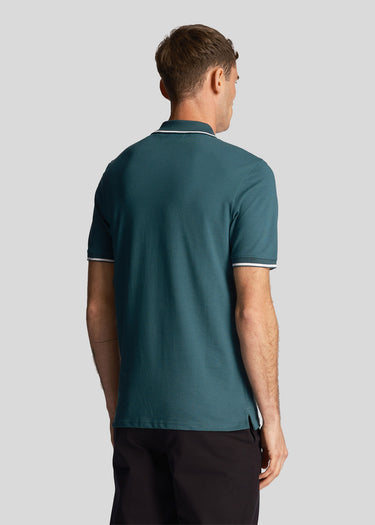 Lyle & Scott Polo's  Tipped polo shirt - malachite green white 