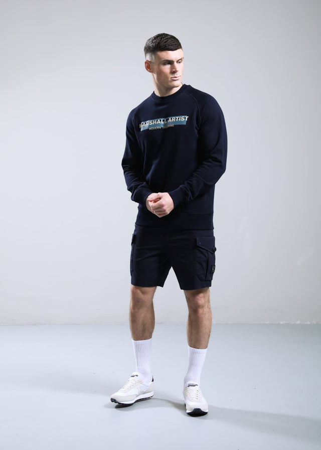 Marshall Artist Korte Broeken Ainsdale cargo short - navy