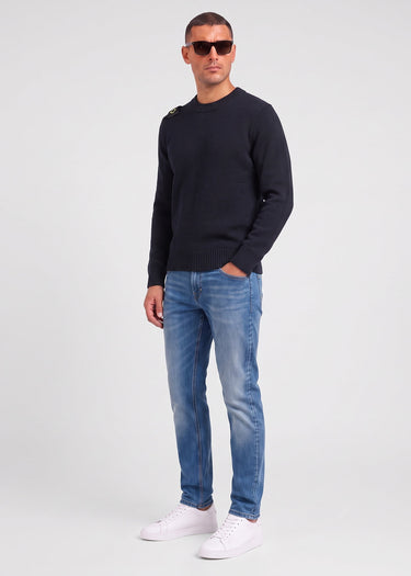 MA.Strum Truien Oka crew sweater - dark navy