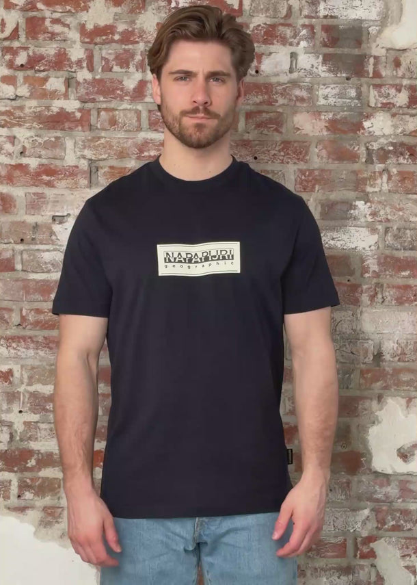 Napapijri T-shirts S box logo - black