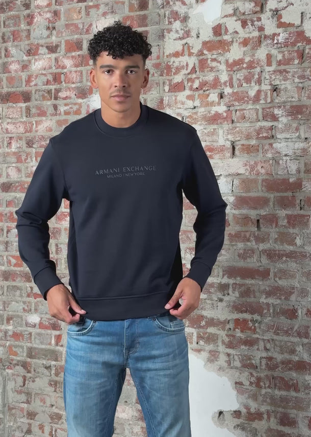 Armani Exchange Truien Sweatshirt - deep navy