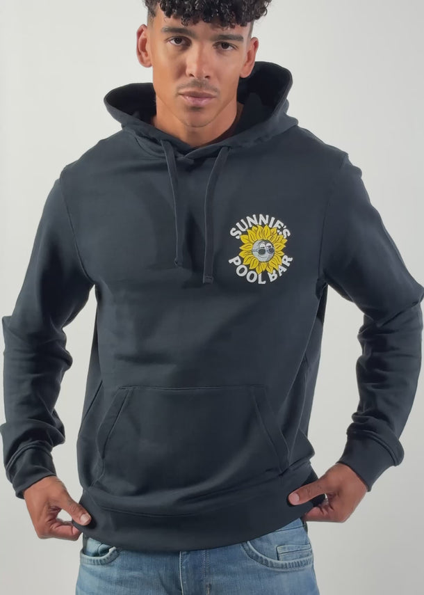 Lyle & Scott Hoodies Sunnies pool bar graphic pullover hoodie - dark navy