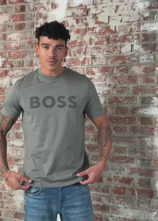 Hugo Boss T-shirts Thinking 1 - open grey