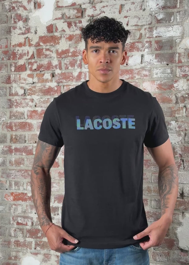 Lacoste T-shirts Regular fit ultra dry training t-shirt - black aphylla